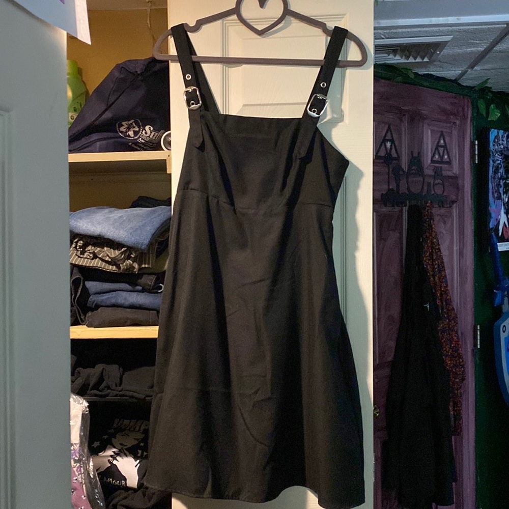 Hot Topic Buckle Strap Mini Dress